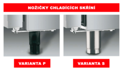 nožičky chladničky - proveden&iacute; P a S