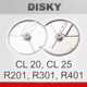 Disky pro CL20, CL25, R201, R301, R401