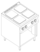 ESK-T49/P - Elektrický sporák
