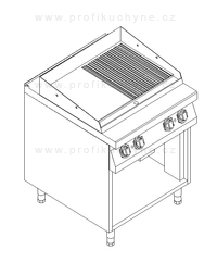 EZ-T89/P-KR - Elektrická grilovací deska