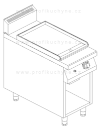 PZ-T49/P-L - Plynová grilovací deska