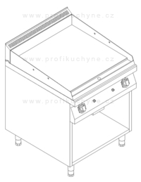 PZ-T89/P-K - Plynová grilovací deska