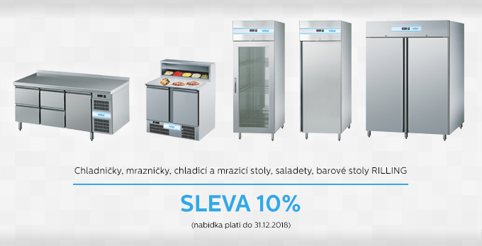 Sleva 10% na chladicí techniku RILLING Sleva 10% na chladicí techniku RILLING