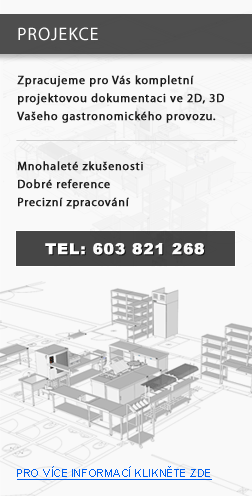 Projekce velkokuchyní, gastro provozů