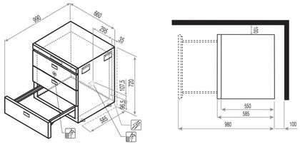 Rozměry nízkoteplotních pecí Moduline CSD